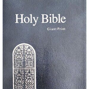 1976 Holy Bible Giant Print KJV Red Letter Vintage Softcover Christianity HBS